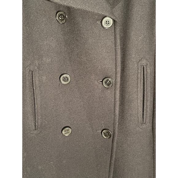 Andrew Marc Coat Wool Blend Double Breasted Midnight Blue to Black - Picture 7 of 12